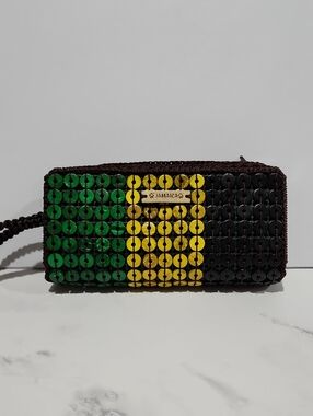 Jamaica Wallet  - Green, Yellow, Brown